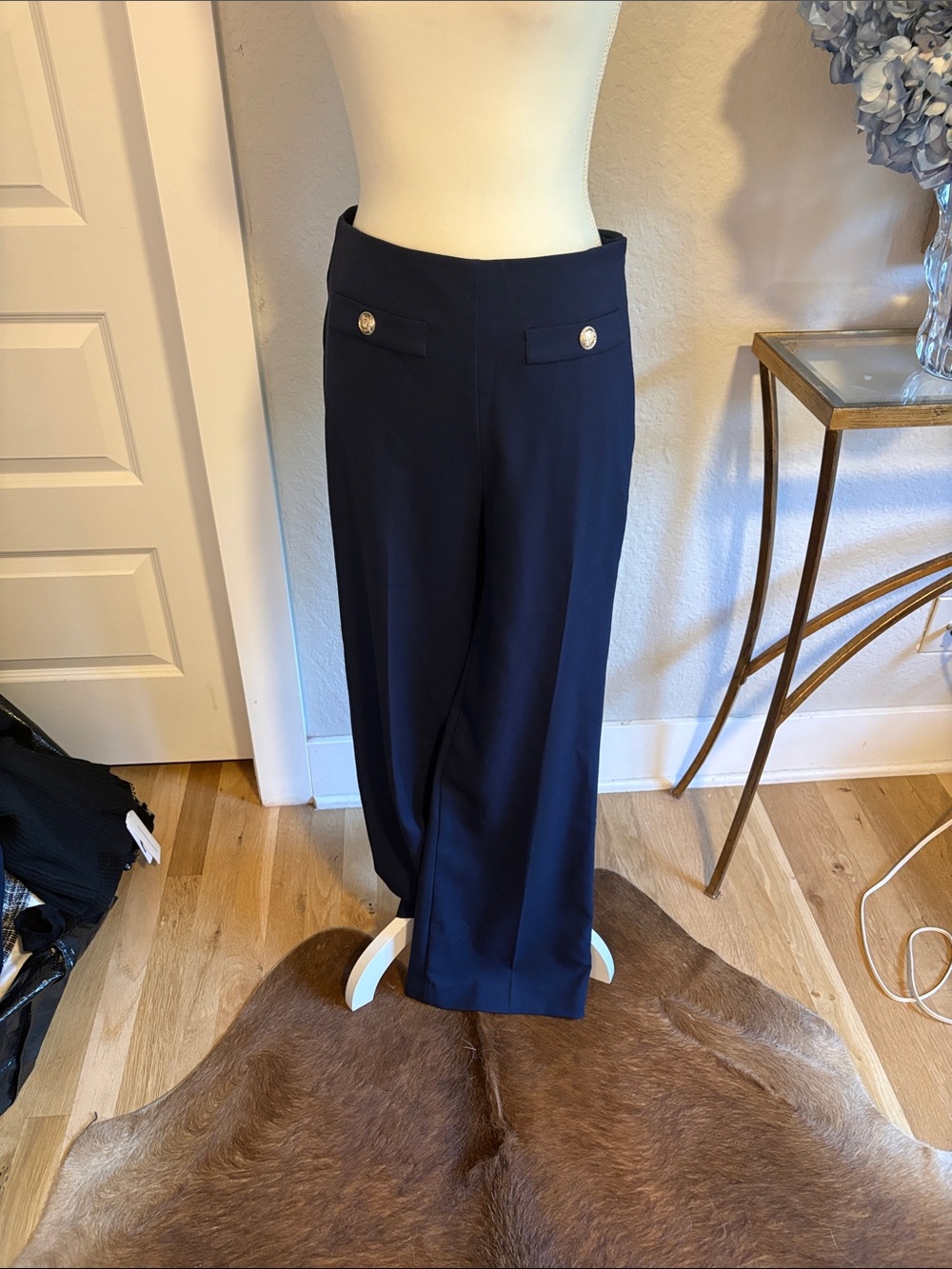 And Taylor loft Women’s Navy Wide-Leg Dress Pants NWT